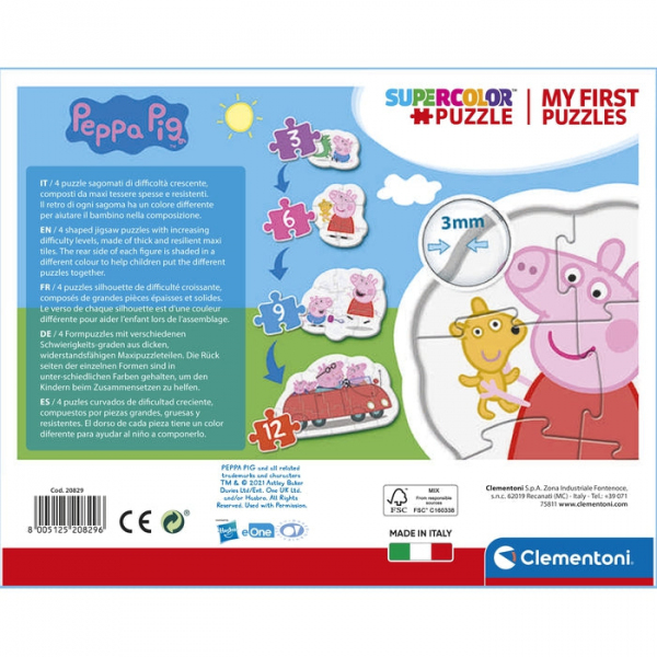 Pzl 3-6-9-12 Moje pierwsze puzzle Peppa Pig