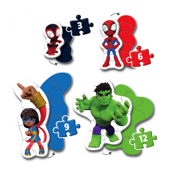 Pzl 3-6-9-12 el Moje pierwsze puzzle Spidey and His Amazing Friends