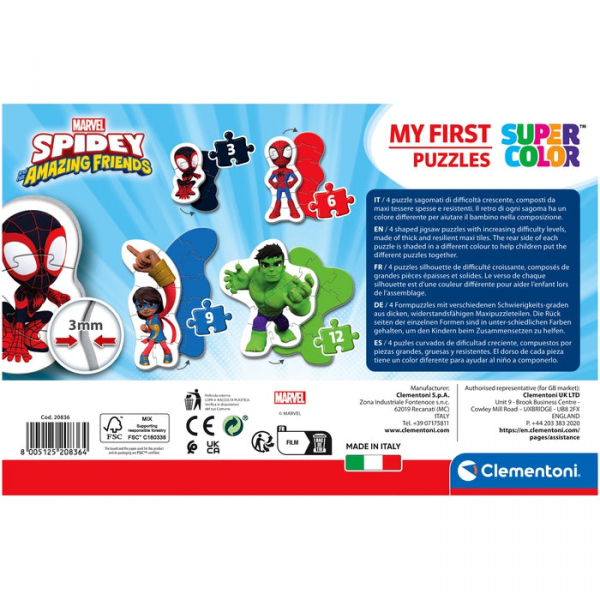 Pzl 3-6-9-12 el Moje pierwsze puzzle Spidey and His Amazing Friends