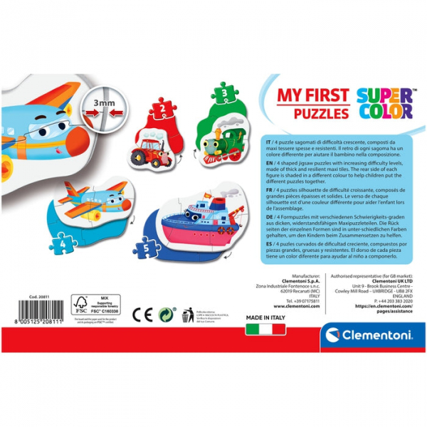 Pzl 2-3-4-5 Moje pierwsze puzzle Środki transportu