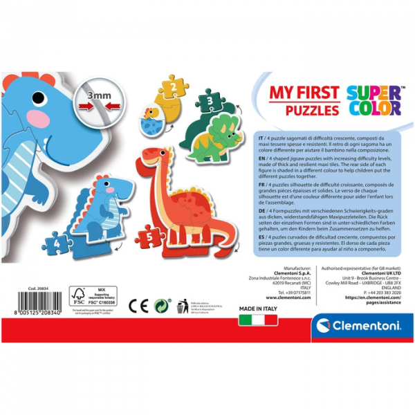 Pzl 2-3-4-5 Moje pierwsze puzzle Dinozaury