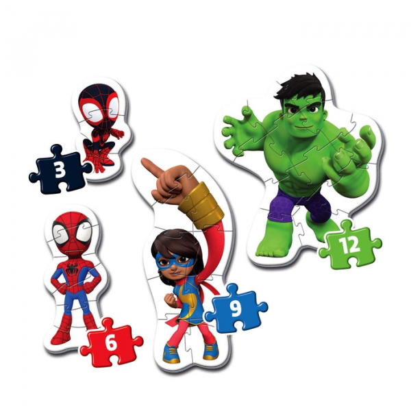 Pzl 3-6-9-12 el Moje pierwsze puzzle Spidey and His Amazing Friends