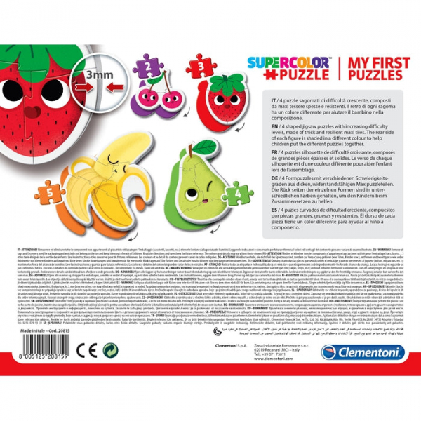 Pzl 2-3-4-5 Moje pierwsze puzzle Owoce